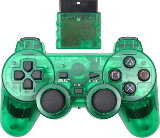 Picture of Wireless PS2 Controller Transparant Green