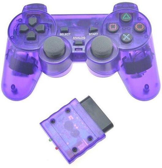 Picture of Wireless PS2 Controller Transparent Purple